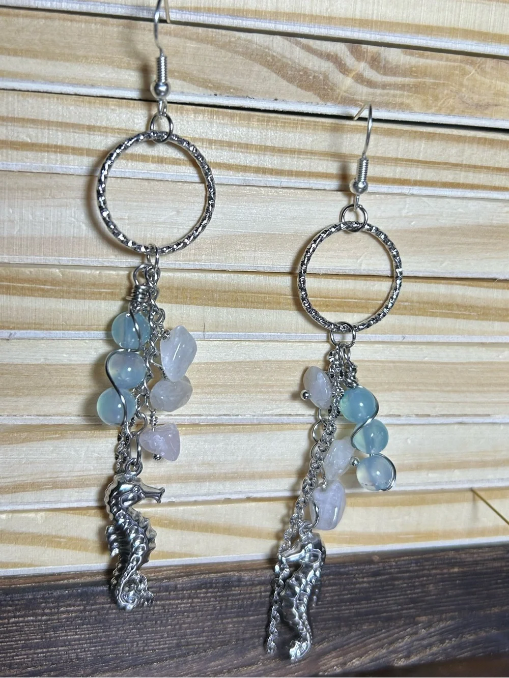 3/$25 Silver Sea Horse Dangle Earrings